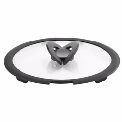 Lagostina Ingenio 010244060126, Rond, Noir, Transparent, Verre, Noir, 26 cm, 272 mm
