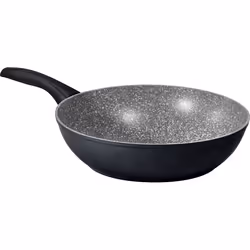 Aeternum Black Pearl Induction, Rond, Wok/Poêle à frire, Noir, Gris, Petravera Plus, Black Pearl, Aluminium