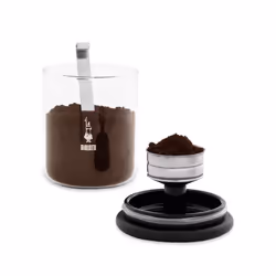 Bialetti DCDESIGN07 pot Rond Verre Noir, Transparent