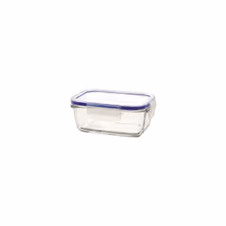 Borgonovo 0033538, Boîte, Rectangulaire, 0,38 L, Bleu, Transparent, Italie, 140 mm