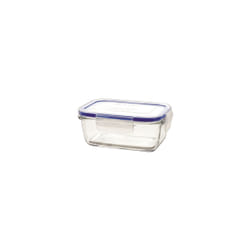 Borgonovo 0033538 boîte hermétique alimentaire Rectangulaire 0,38 L Bleu, Transparent 1 pièce(s)