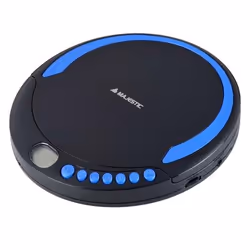 New Majestic DM-1550, 186 g, Noir, Bleu, Lecteur CD portable