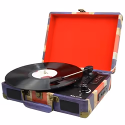 New Majestic TT-43 BT/USB/SD/AX Tourne-disque entraîné par courroie Bleu, Rouge, Blanc