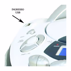 New Majestic AH-2387R MP3 USB Lecteur CD personnel Noir, Blanc