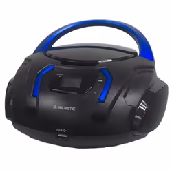 New Majestic AH-225R Lecteur CD personnel Noir, Bleu