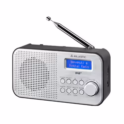 New Majestic RT-194 DAB, Portable, Numérique, DAB, DAB+, FM, PLL, 87,5 - 108 MHz, 174.928 - 239.2 MHz, LCD