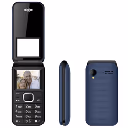 New Majestic 300086_CB, Clapet, SIM unique, 4,5 cm (1.77"), Bluetooth, 600 mAh, Noir, Bleu