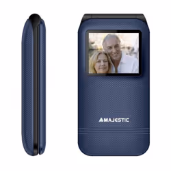 New Majestic 300086_CB téléphone portable Noir, Bleu Téléphone pour seniors