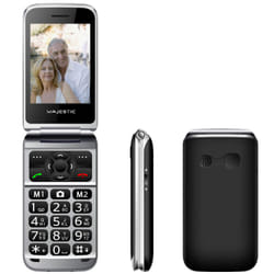 New Majestic TLF-SILENO 82 FLIP Noir Téléphone pour seniors