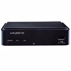 New Majestic DEC-665 HD USB, Terrestre, DVB-T HD, DVB-T2 HD, Noir, Numérique, 1 tuner(s), 5 W