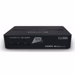 New Majestic DEC 265 SAT, Cable, HD, DVB-S, DVB-S2, 10 bit, HEVC, Noir