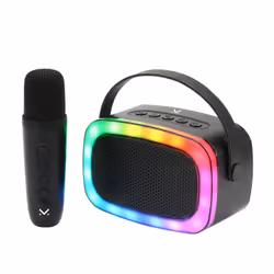 New Majestic KARA-OK, 5,08 cm, Sans fil, USB Type-A, USB Type-C, Enceinte portable mono, Noir, Rectangle