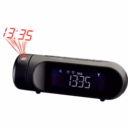 New Majestic RS 119P DAB, Réveil numérique, Ovale, Noir, DAB, DAB+, FM, PLL, Radio/Vibreur, Temps