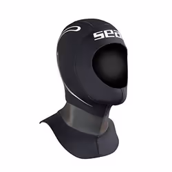 Seac Cagoule de Plongée Tekno - Néoprène 5 mm Extra Souple/Lisse et Comfort - 100% étanche avec la Combinaison