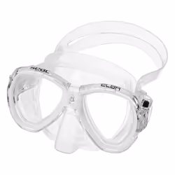 SEAC Elba, Enfant, Demi-masque, Plongée avec tuba, Verre trempé, Silicone, Transparent, Blanc