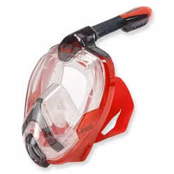 Seat UNICA, Adulte, Masque intégral, Plongée avec tuba, Verre trempé, Polycarbonate, Noir, Rouge