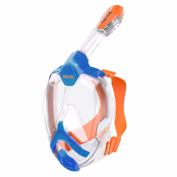 Seat UNICA, Adulte, Demi-masque, Plongée avec tuba, Verre trempé, Polycarbonate, Bleu, Orange