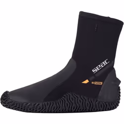 Chausson de plongee Seac Basic HD Bottillons de Plongee en Neoprene de 5 mm avec Zip Semelle Semi-Rigide Vulcanisee