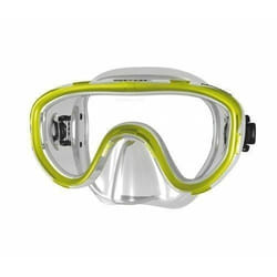 SEAC 8002908942675 masque de plongée Verre trempé Silicone Transparent, Jaune Enfant