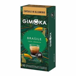 Gimoka In Alluminio Brasile, Capsule de café, Café, Nespresso, 10 tasses, Multicolore, 55 g