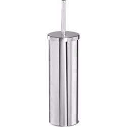 Portebrosse Wind en Acier Inox finition chromée. Hauteur produit 38 Cm. Diamètre Ø 10 Cm. Il s'adapte à tous les salles de ba ...