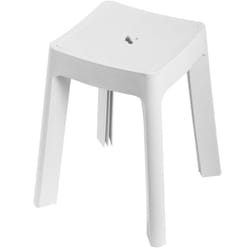 Tabouret chaise de douche avec rangement blanc chaise pour baignoire en résine mod. Keope