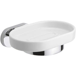 Metaform - Porte-savon en céramique et métal fixation murale mod. Louise