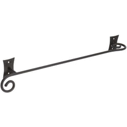 Metaform - Barre porte-serviettes murale anthracite 45 cm en acier laqué mod. Rebecca