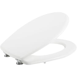 Metaform - Abattant wc blanc siège de toilette en mdf lisse avec couvercle mod. Colibrì