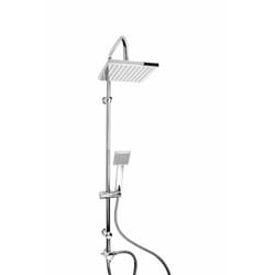 Ensamble de douche carré chrome en acier chromé et abs mod. Shuttle