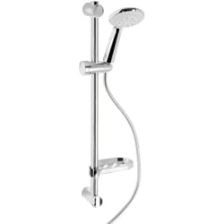 Barre ensamble de douche rond chrome en acier inox et abs mod. Capri