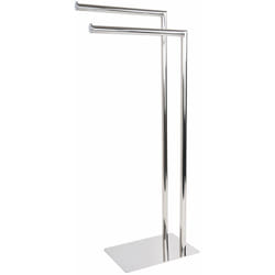 Metaform - Porte-serviette sur pied poli en acier inox mod. Poseidon