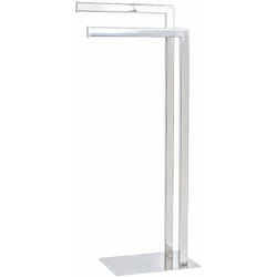 Metaform - Porte-serviette sur pied poli en acier inox mod. Zeus