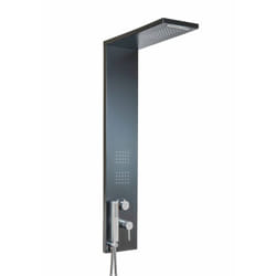 Colonne de douche hydromassante noir mat en aluminium mod. trend