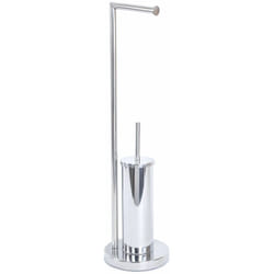 Porte-papier wc sur pied poli en acier inox mod. smart