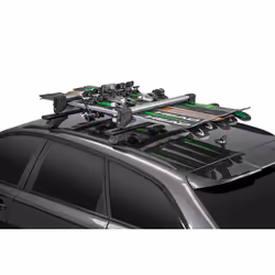 Menabo 000111600000 toit et porte-bagage de toit de véhicule Support pour matériel de sports d'hiver Noir, Argent - Vue supplémentaire 4