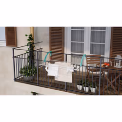 Colombo New Scal Balcony 10 Séchoir à linge à accrocher Gris, Turquoise - Vue supplémentaire 4