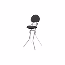 Colombo New Scal Amigo, Tabouret de repassage, Coton, Noir, Argent, Monochromatique, Métal, 72 cm