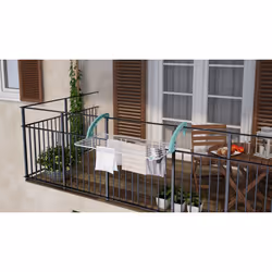 Colombo New Scal Balcony 10 Séchoir à linge à accrocher Aluminium, Turquoise