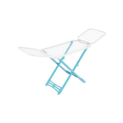 Colombo New Scal Plast 20 Séchoir à linge avec ailes repliables Turquoise, Blanc