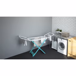 Colombo New Scal Plast 20 Séchoir à linge avec ailes repliables Turquoise, Blanc