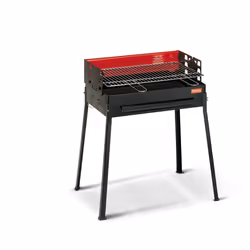 Ferraboli Comunità, Grill, Charbon de bois (combustible), Chariot, Grille, Noir, Rectangulaire