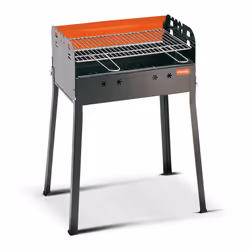 Ferraboli Ledro, Grill, Charbon de bois (combustible), Chariot, Grille, Noir, Rectangulaire