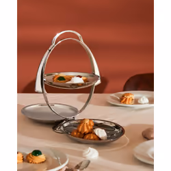 Alessi Anna Gong Plateau pour gâteaux et pizza Acier inoxydable
