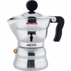 Alessi Moka, Cafetière à moka, Aluminium, Aluminium, 70 mm, 138 mm