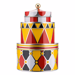 Alessi MW31S3, Boîte de rangement, Multicolore, Rond, Métal, Motif, Intérieure