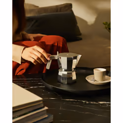 Alessi Moka Cafetière à moka 0,07 L Gris