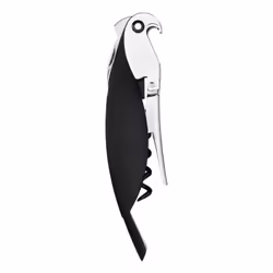 Alessi Parrot, Tire-bouchon simple, Noir, Acier inoxydable, Aluminium, Polycarbonate (PC), 25 mm, 30 mm, 130 mm