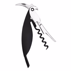 Alessi Parrot Tire-bouchon simple Noir, Acier inoxydable