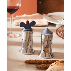 Alessi MGSALB Salière et poivrière Noir